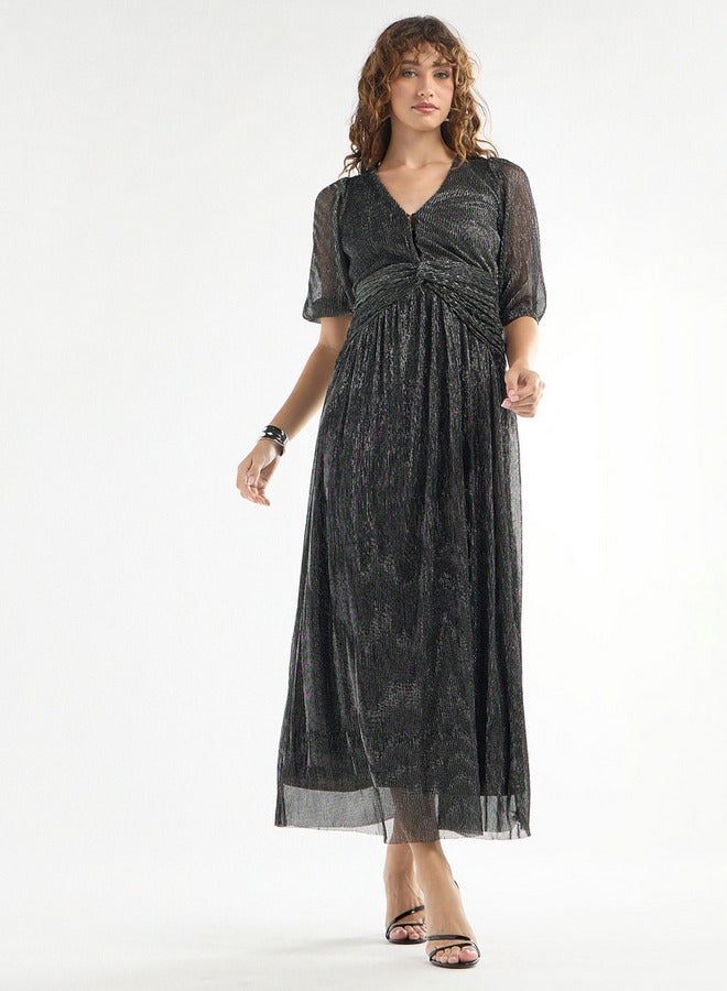 Splash FAV Metallic Twist-Front Dress - Image 2