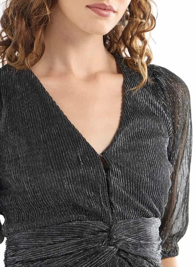 Splash FAV Metallic Twist-Front Dress - Image 4