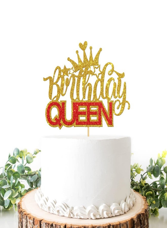 Helewilk Birthday Queen Cake Topper, Queen Bee, Hot Girl Womens Happy Birthday Party Decorations Supplies - Image 1