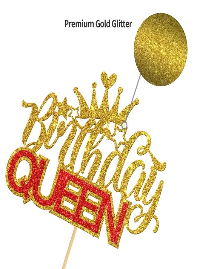 Helewilk Birthday Queen Cake Topper, Queen Bee, Hot Girl Womens Happy Birthday Party Decorations Supplies - Image 2
