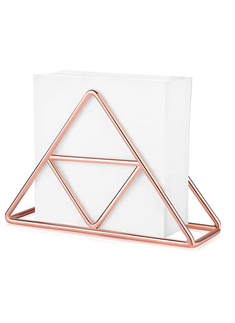 NIBEMINENT - Napkin Holder, Premium Holders for Tables, Stainless Steel Napkins Holders, Tissue Dispenser Organizer Dinner Kitchen, Bathroom(Rose Gold) - Image 1