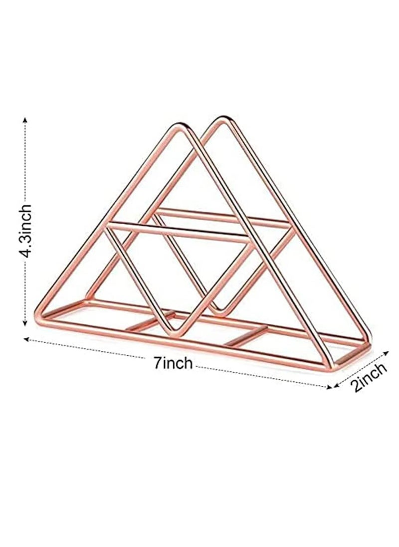NIBEMINENT - Napkin Holder, Premium Holders for Tables, Stainless Steel Napkins Holders, Tissue Dispenser Organizer Dinner Kitchen, Bathroom(Rose Gold) - Image 1