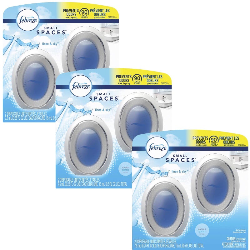 Febreze Small Spaces Air Freshener - Linen & Sky (Pack of 6) 6 - Image 2