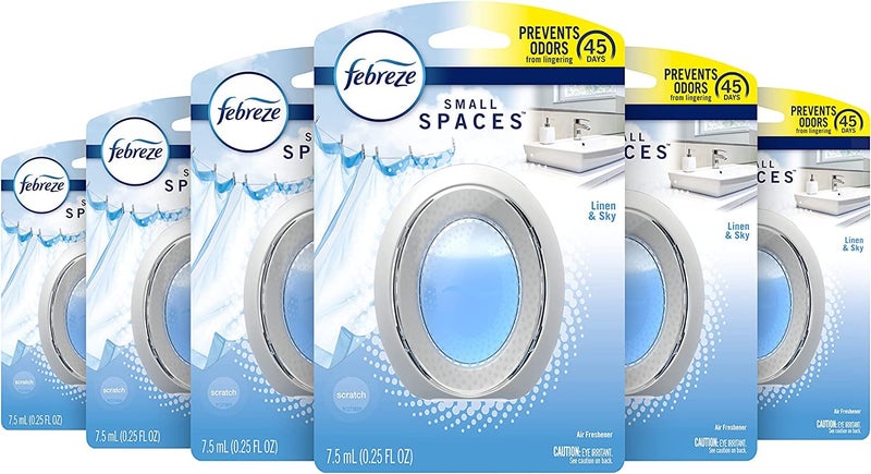 Febreze Small Spaces Air Freshener - Linen & Sky (Pack of 6) 6 - Image 1