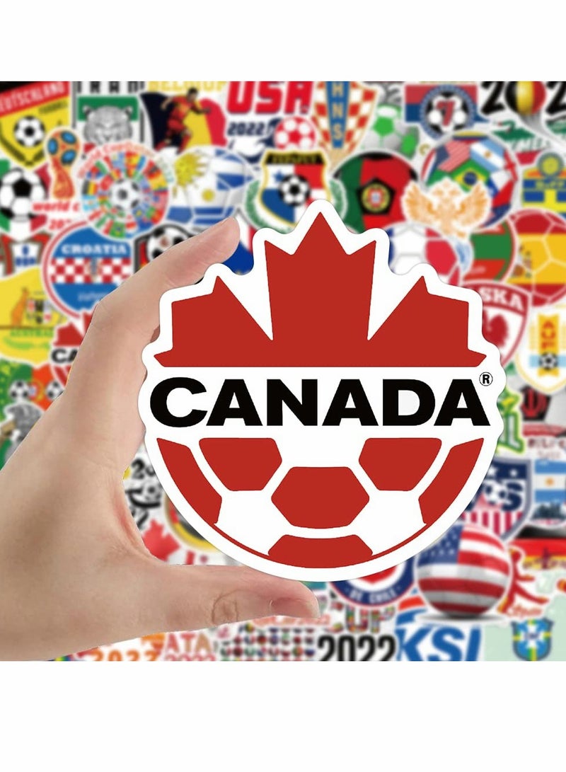 KASTWAVE World Cup Football Stickers 2022 (100pcs) Soccer Stickers for Scrapbooking, Motivational Vinyl Waterproof Stickers for Water Bottles, Luggage, Teaching Incentives - Image 5