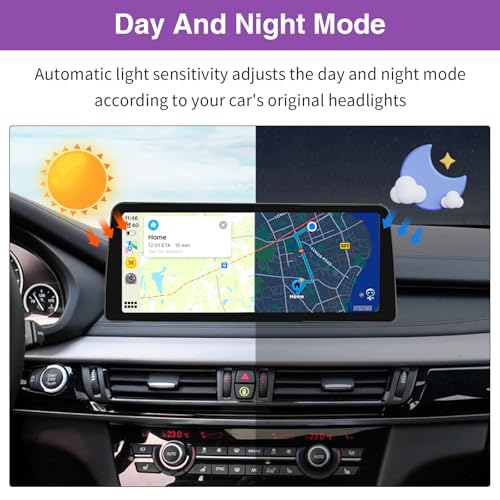 NINETOM 12.3 inch Touchscreen Wireless CarPlay Android Auto Multimedia Car Radio Receiver Compatible with BMW X5 X6 Series with NBT System, F15/F16/F85/F86 (2014-2016) - Image 3