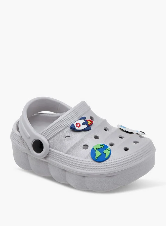 Aqua Boys Space Accent Clogs with Backstrap