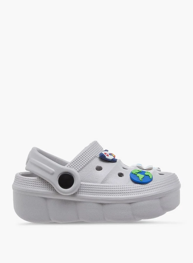 Aqua Boys Space Accent Clogs with Backstrap