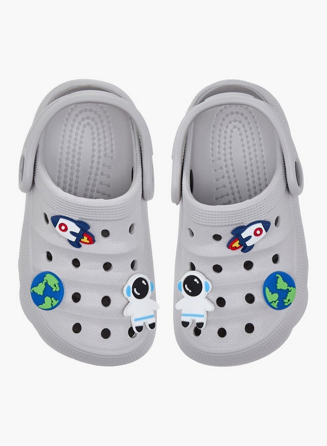 أكوا صنادل أطفال بنقوش الفضاء مع حزام خلفي - Image 3