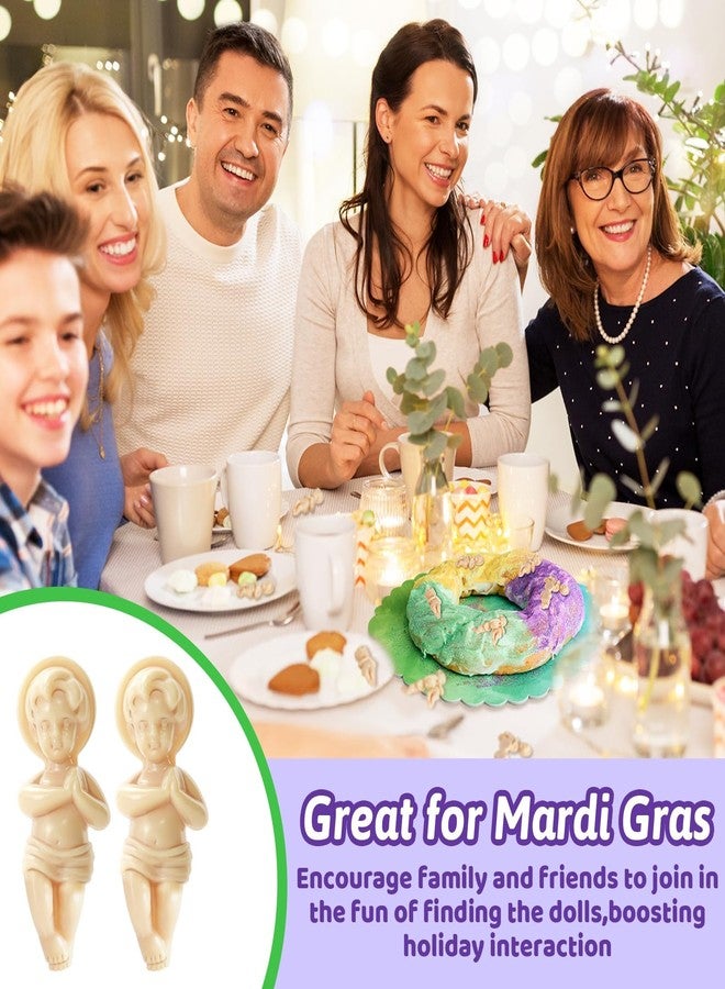 ZYFLSQ 24 Pcs King Cake Baby Jesus Figure, 1.5 Inch Plastic Jesus Doll With Gift Bag, Mini Nativity Figurines for Mardi Gras Party King Cake Babies Toppers Decorations Epiphany Gifts - Image 5