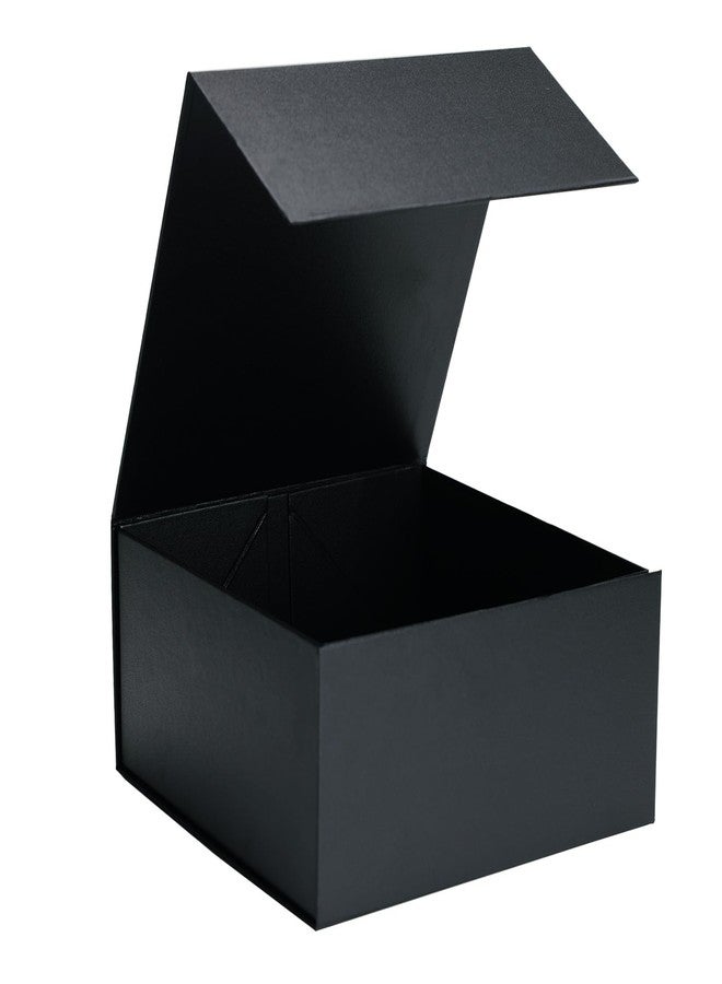 Ditwis 8x8x4 Inches Gift Box with Magnetic Closure Lid, Black Magnetic Boxes for Wedding, Groomsmen Bridesmaid Proposal, Birthdays, Mother's Day, 1 Pack - Image 1