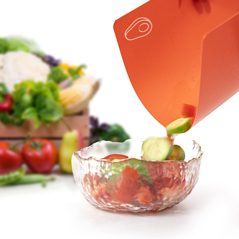 Goodluck 5 Pieces Flexible Cutting Boards, BPA Free Plastic Cutting Boards for Kitchen, Non Slip Cutting Mat for Meat and Vegetables, Thanksgiving - Image 5