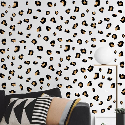 CharmFlo 10 Sheets 290Pcs Leopard Wall Decals Removable Peel & Stick Wall Stickers Self-Adhesive Animal Print Vinyl Decor for Nursery,Car,Door,Home,Bedroom,DIY Easy Installation - Image 4