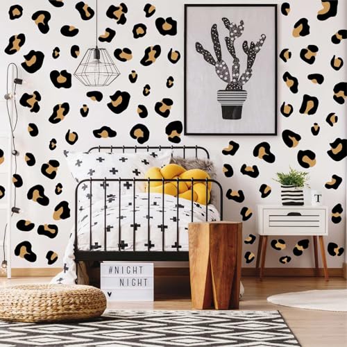 CharmFlo 10 Sheets 290Pcs Leopard Wall Decals Removable Peel & Stick Wall Stickers Self-Adhesive Animal Print Vinyl Decor for Nursery,Car,Door,Home,Bedroom,DIY Easy Installation - Image 5