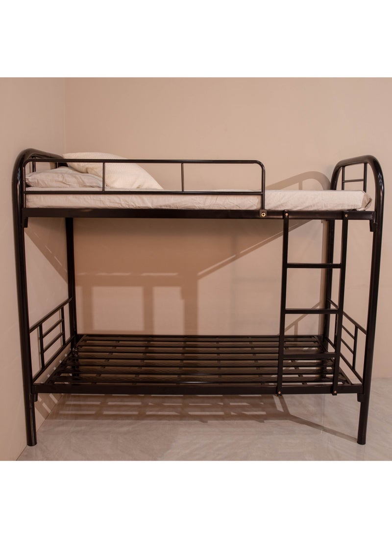 KARNAK - Bunk Bed Metal Strong Frame Safety Rails, Built-In Ladder - Image 1