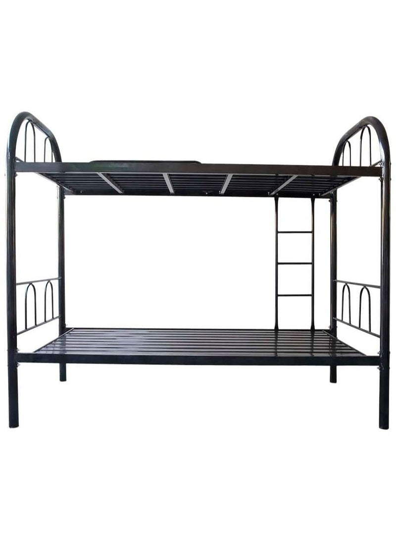 KARNAK - Bunk Bed Metal Strong Frame Safety Rails, Built-In Ladder - Image 1