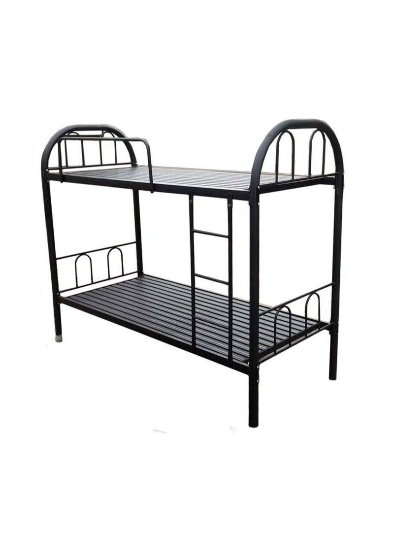 KARNAK - Bunk Bed Metal Strong Frame Safety Rails, Built-In Ladder - Image 1