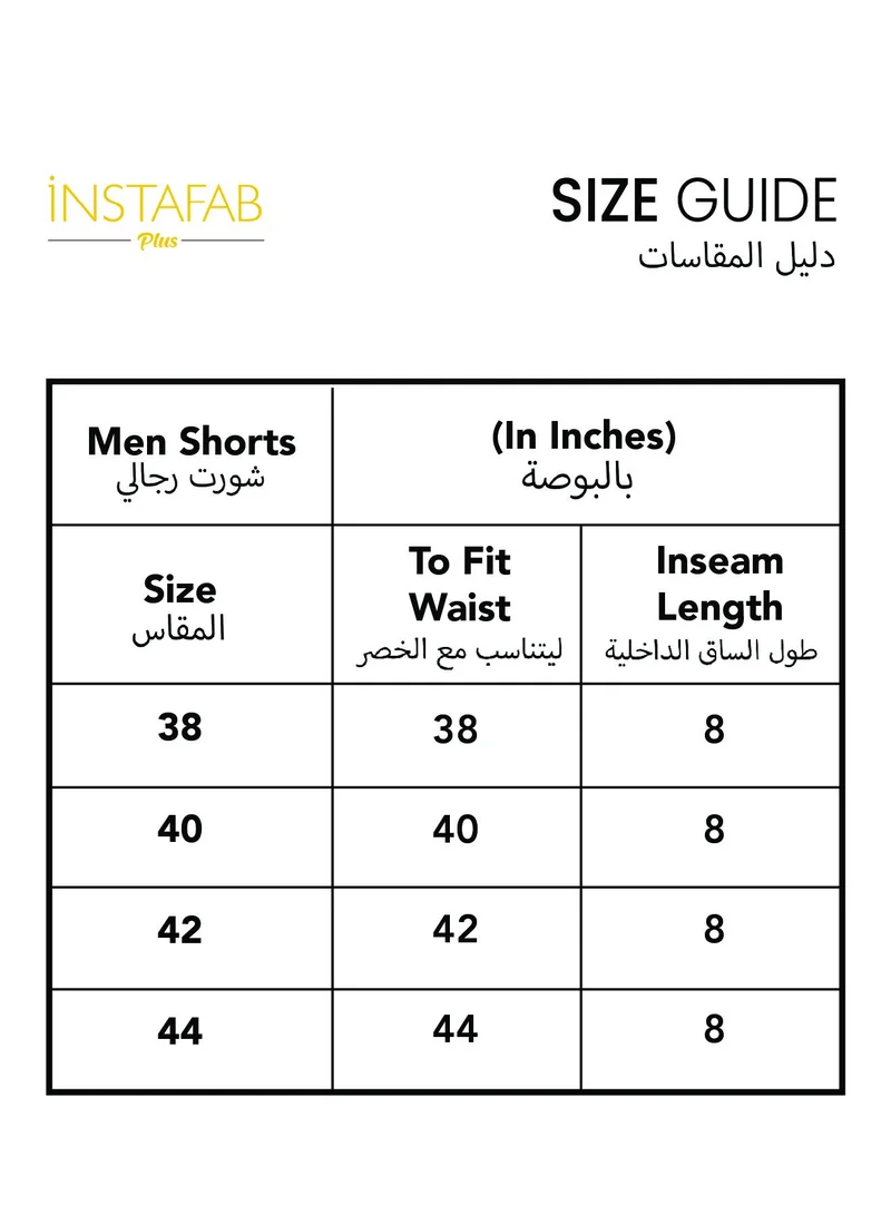 Instafab Plus Men's Classic Blue Medium-Washed Regular Fit Denim Shorts