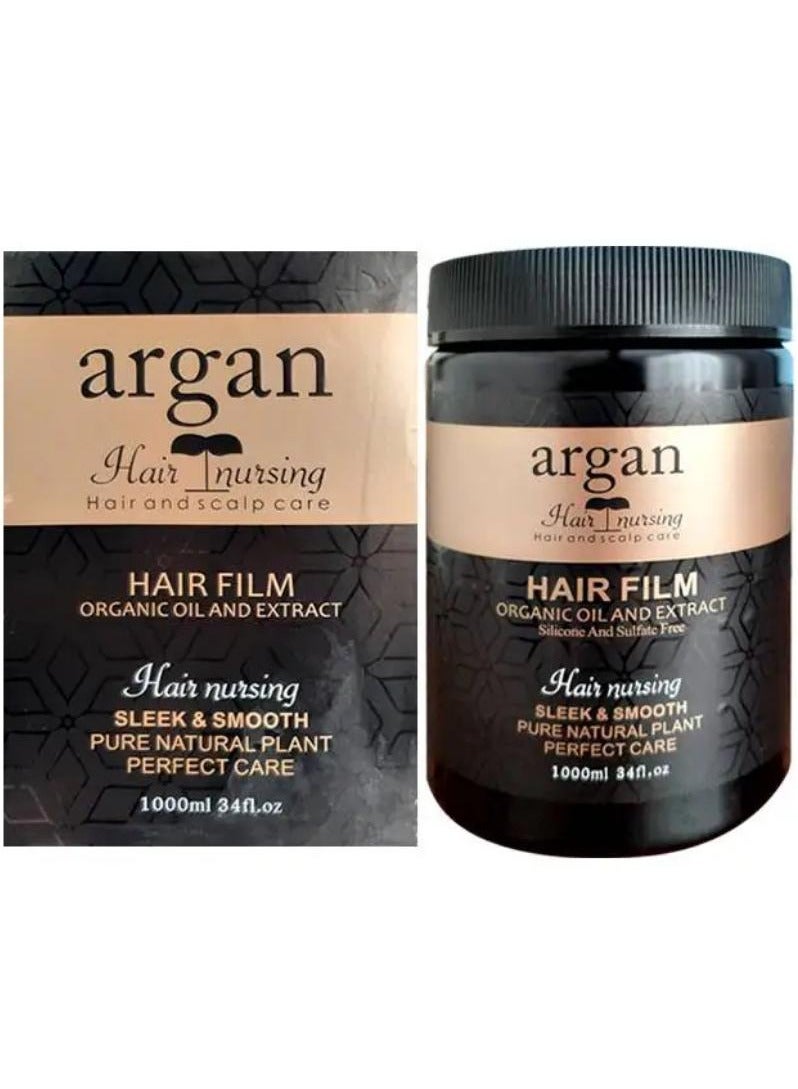 أرغان قناع الشعر للعناية بالشعر وفروة الرأس، قناع الشعر للعناية بالشعر، أنيق وناعم، نبات طبيعي نقي، رعاية مثالية 1000 مل