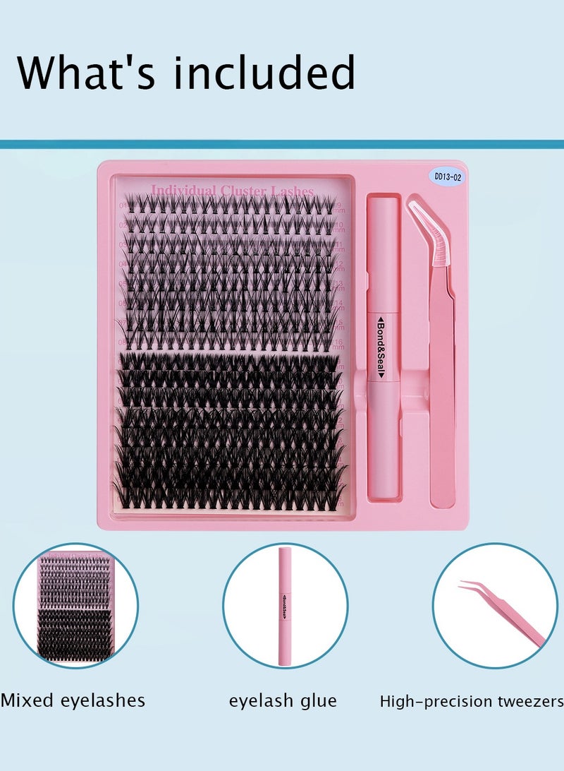 MissTiara New DIY Segment False Eyelashes, 30D 40D Large Capacity D-Curve Messy Dense Curled Imitation Eyelashes, The Perfect Choice for Stunning Eyes,320 Clusters*2Box - Image 2