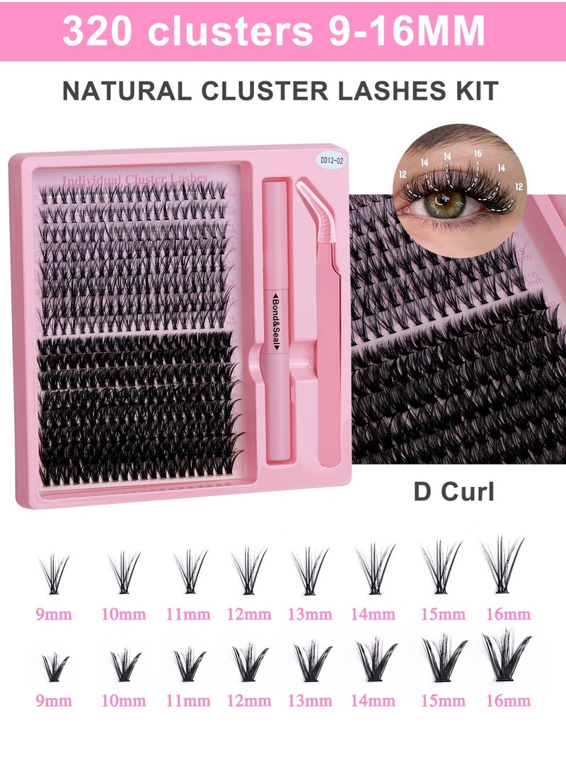 MissTiara New DIY Segment False Eyelashes, 30D 40D Large Capacity D-Curve Messy Dense Curled Imitation Eyelashes, The Perfect Choice for Stunning Eyes,320 Clusters*2Box - Image 3