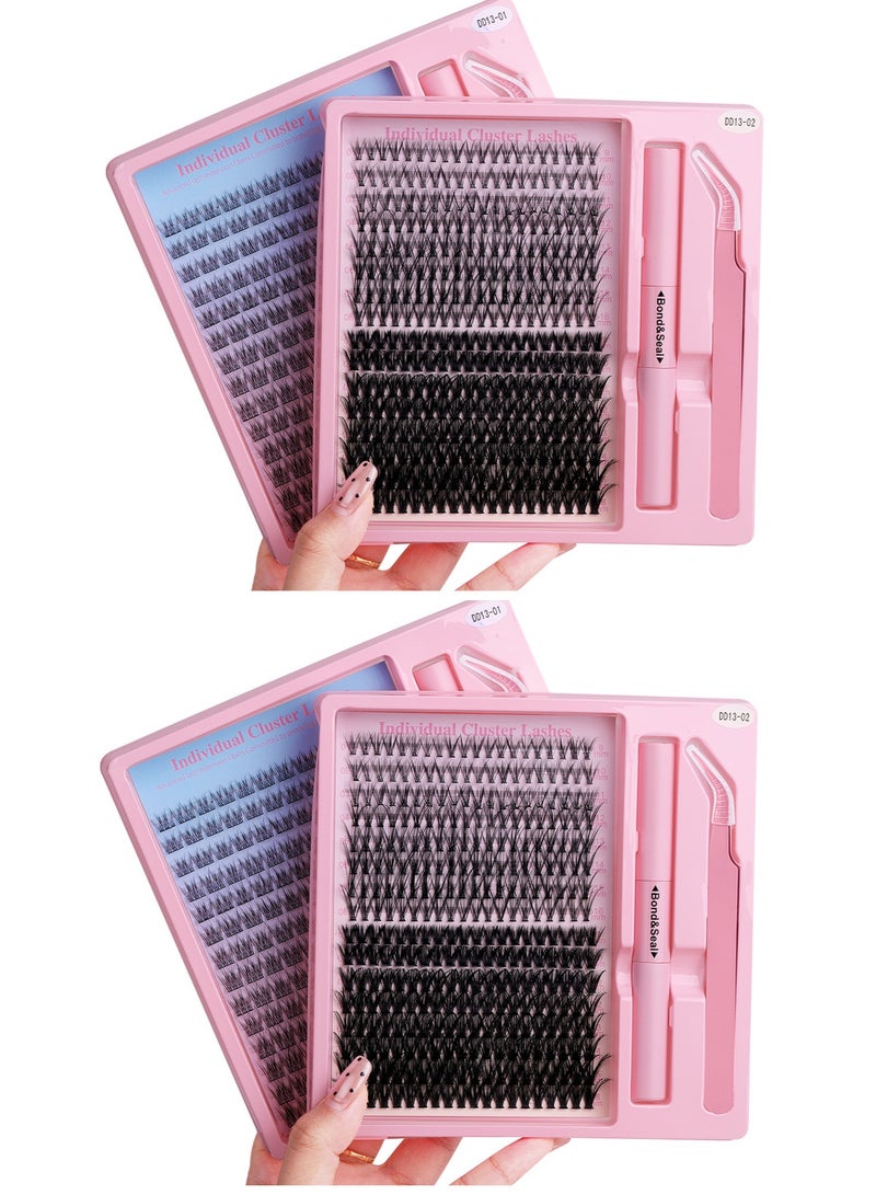 MissTiara New DIY Segment False Eyelashes, 30D 40D Large Capacity D-Curve Messy Dense Curled Imitation Eyelashes, The Perfect Choice for Stunning Eyes,320 Clusters*2Box - Image 5
