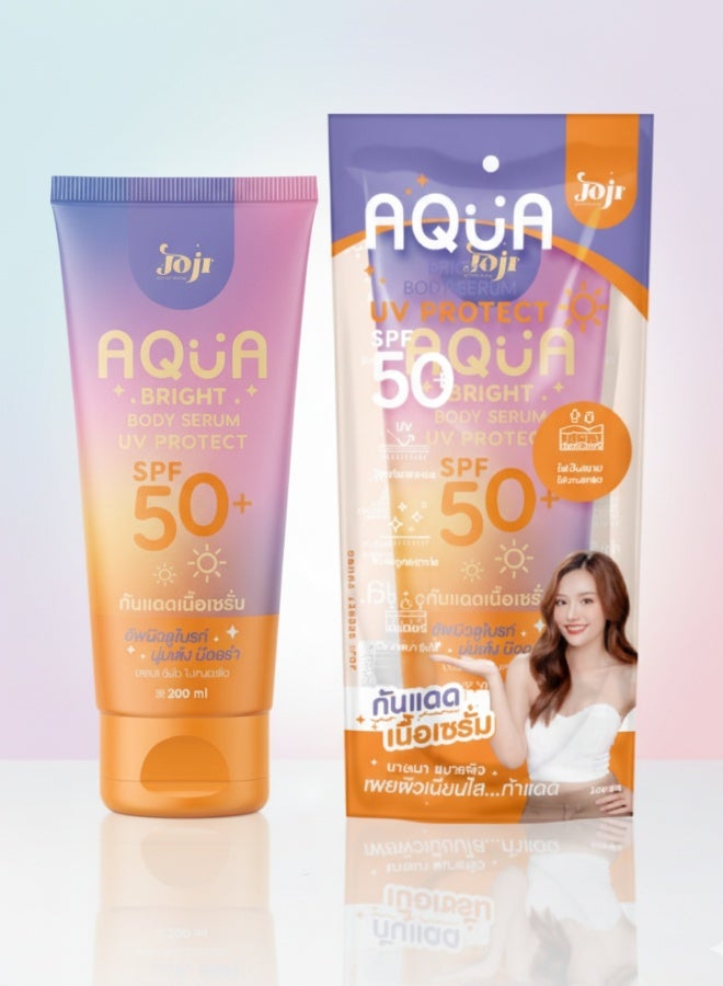 JOJI Aqua Bright Body Serum UV Protect SPF 50 Lotion 200 ml Whitening Moisturizing Sun Protection Brightening Skin Care - Image 2