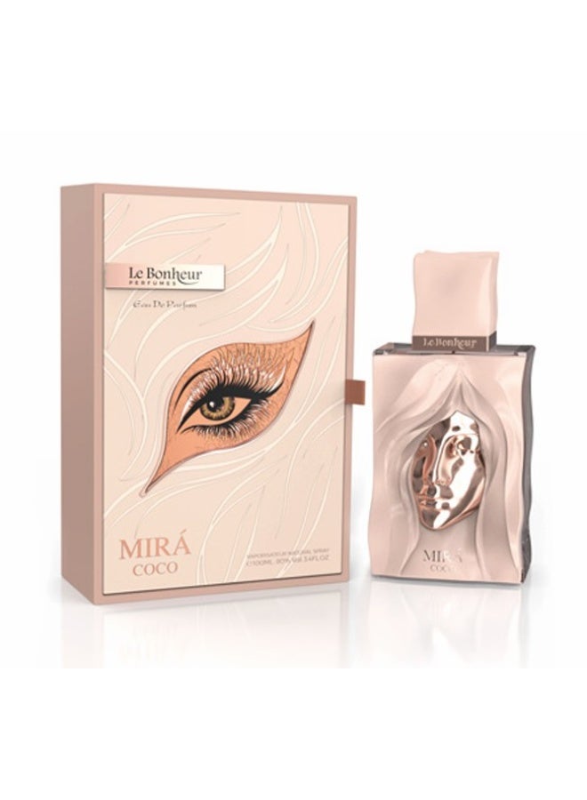 Le Bonheur Perfumes Mira Coco Eau De Parfum 100ml Luxury Oriental Vanilla Perfume for Women Long Lasting Floral Fruity Woody Amber Fragrance Premium Ladies Perfume Daily Wear Special Occasion Elegant Feminine Scent - Image 1