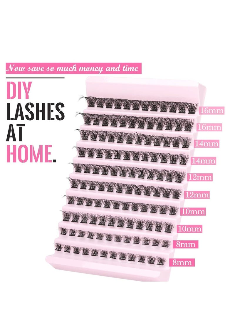 False Lashes Individual Packs 120 Tufted Lashes DIY Lash Extensions Natural Reusable Black Lashes Cluster Lashes 3D Effect Individual False Eyelashes - Image 3
