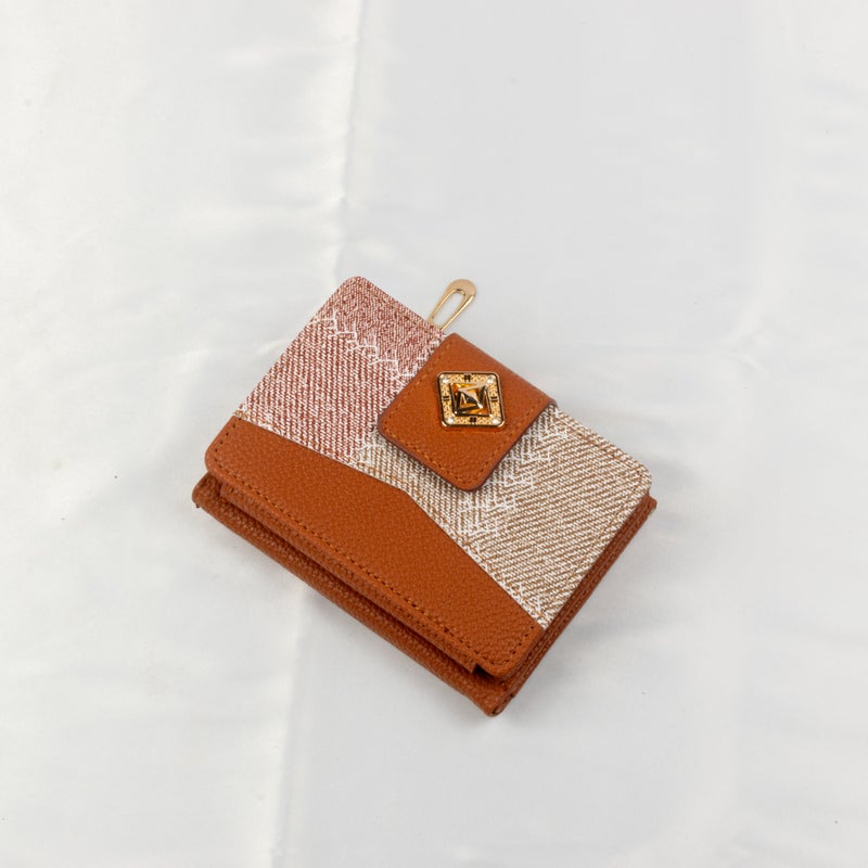 Leather Flip Wallet & Card Holder with Multiple Pockets - Dark Brown - Image 1