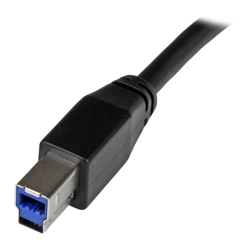 StarTech.com 5m 15 ft Active USB 3.0 (5Gbps) USB-A to USB-B Cable - M/M - USB A to B Cable - USB 3.2 Gen 1, TAA (USB3SAB5M) - Image 3