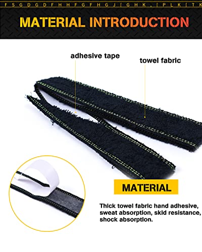 GLL Toweling Racket Overgrip, Super Absorbent Cotton Towel, Skid Resist Absorb Sweat Grip Tape, Handles Protection for Tennis Badminton Racquetball Squash Baseball - Image 5