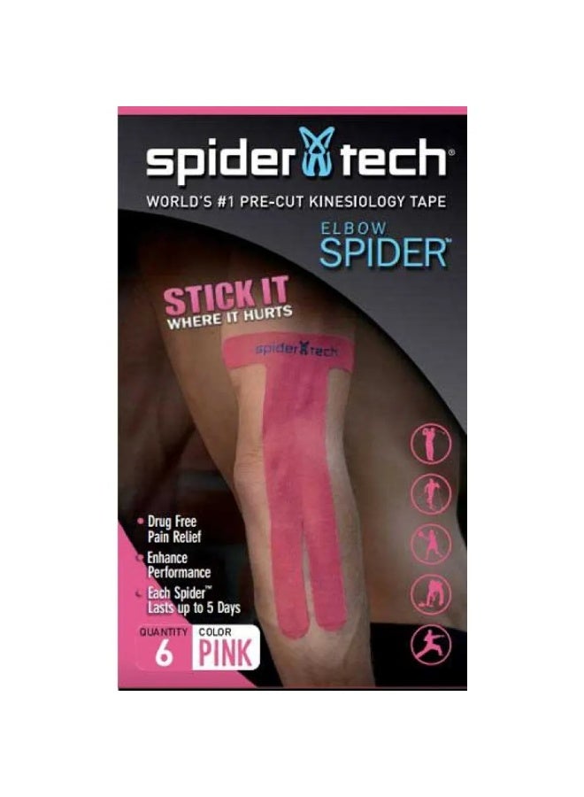 سبايدر تيك شريط لاصق لعلم الحركة. مرفق مقطوع مسبقًا - عبوة من 6 قطع - وردي - Image 5