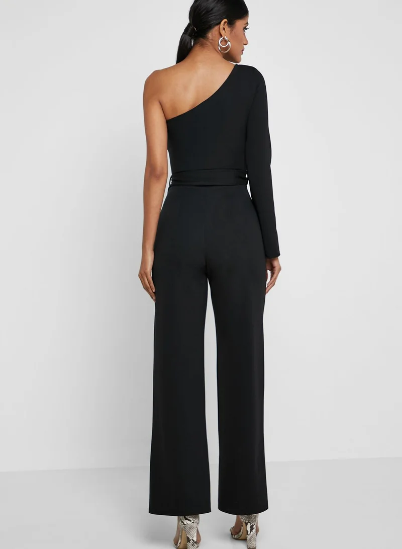 QUIZ Split Sleeve Asymmetric Jumpsuit