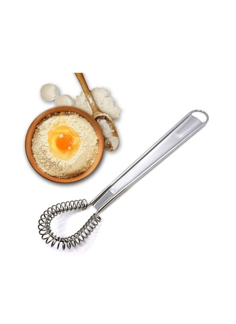 Egg Beater Stainless Steel Mini Spring Coil Whisk Silicone Whisk Hand Held Sauce Stirrer Blender Milk Frother Foamer Coffee Mixer