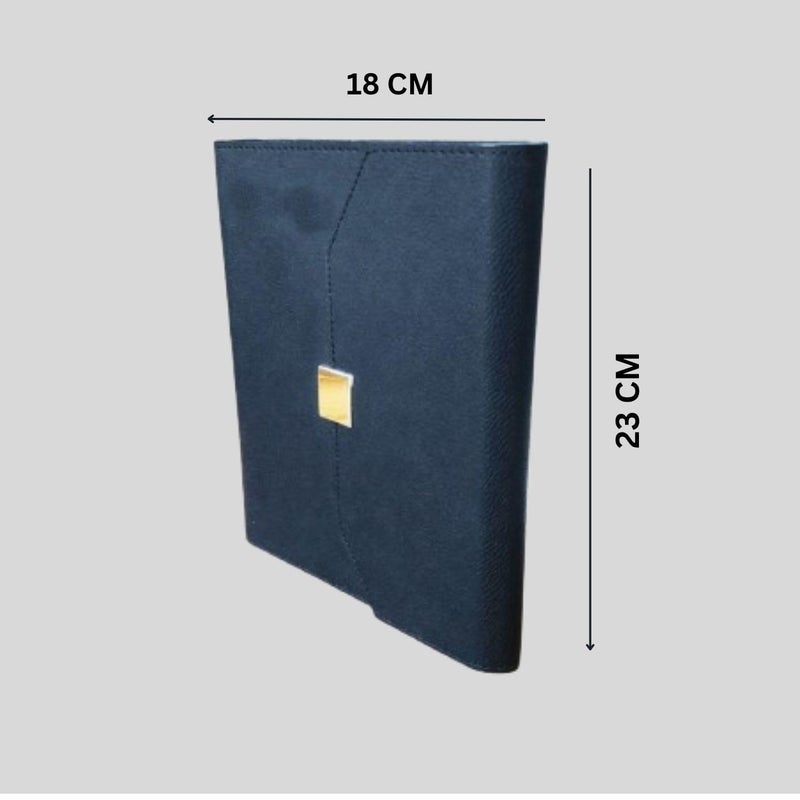 Scribelle Premium A5 Notebook Folder 6 Rings With Pen, Refillable Pages – 192, PU Leather Cover,Pen Slot With Box-Black Color - Image 5