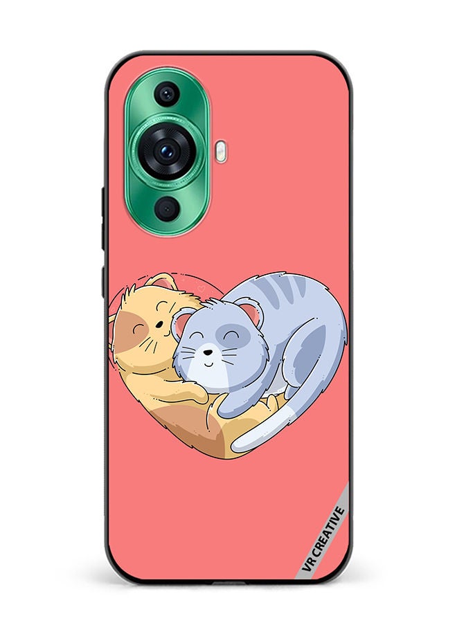 VR CREATIVE Protective Case Cover For Huawei nova 11 Klover Cat Design Multicolour - Image 1