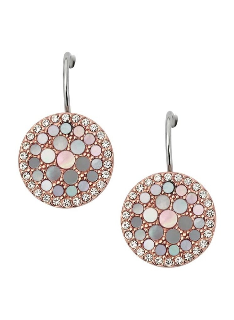 FOSSIL Women Pink, Rose Gold Earring, Jf01737791  - Image 1