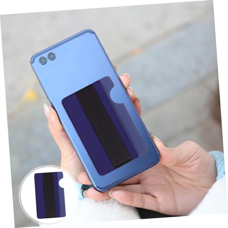 Blue Universal Self Adhesive Card Holder Sticker for Phone Back Wallet Case - Image 5