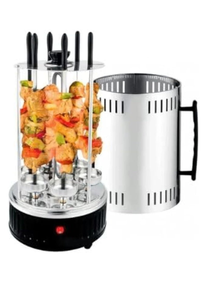 سوكاني شواية كهربائية للشواء الداخلي 360 درجة، آلة شواء دوارة أوتوماتيكية التوقيت، شواية لولبية للحفلة المنزلية، 9 أسياخ طويلة، شوكة شواء - Image 2