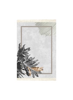 In-House Soft Velvet Turkish Rectangular Door & Bath Mat - Light Grey - 60x40 cm  - Image 3
