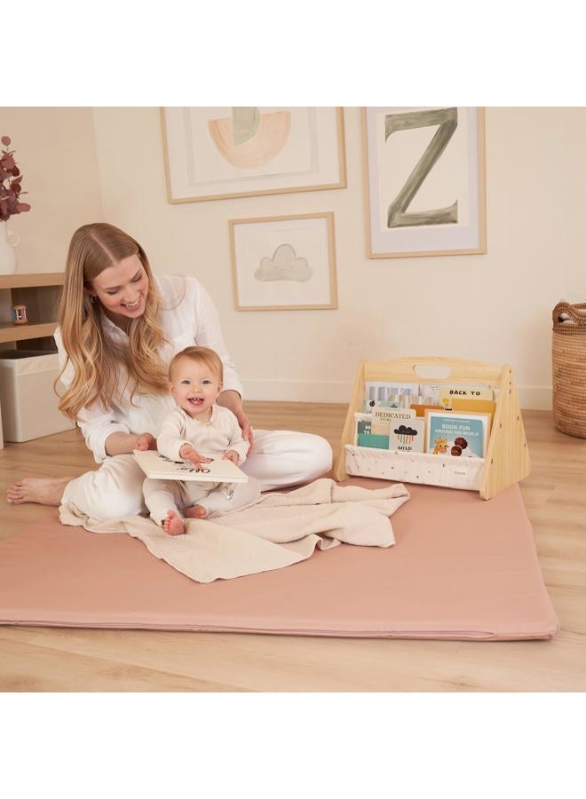 ZICOTO Decorative Wooden Bookshelf with Handle for Kids Rooms - Keeps Books Neatly Organized & Within Reach for Toddlers - Easy Install Montessori Book Shelf for Baby's Bedroom or Playroom Decor - Image 2