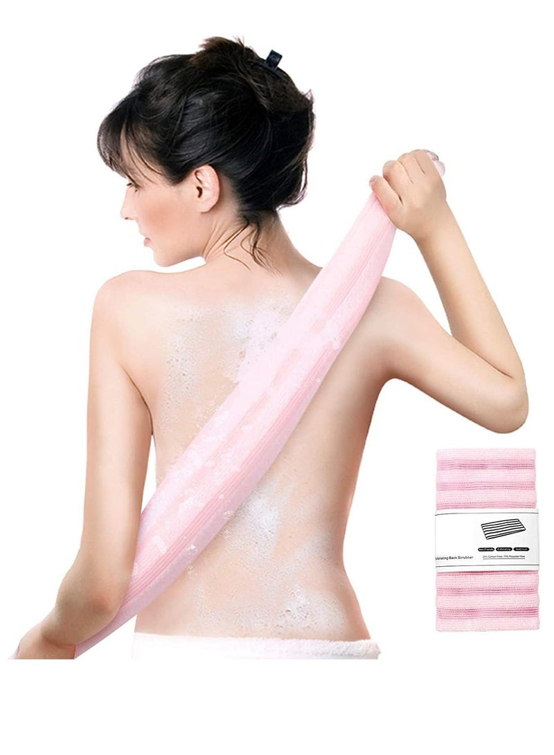 Exfoliating Washcloth Towel - Exfoliating Body Scrubber, Loofah Wash Sponge - Korean & Japanse & African Washcloth - Soft + Rough Exfoliating Back Scrubber - for Senstive and Rough Skin  - Image 1