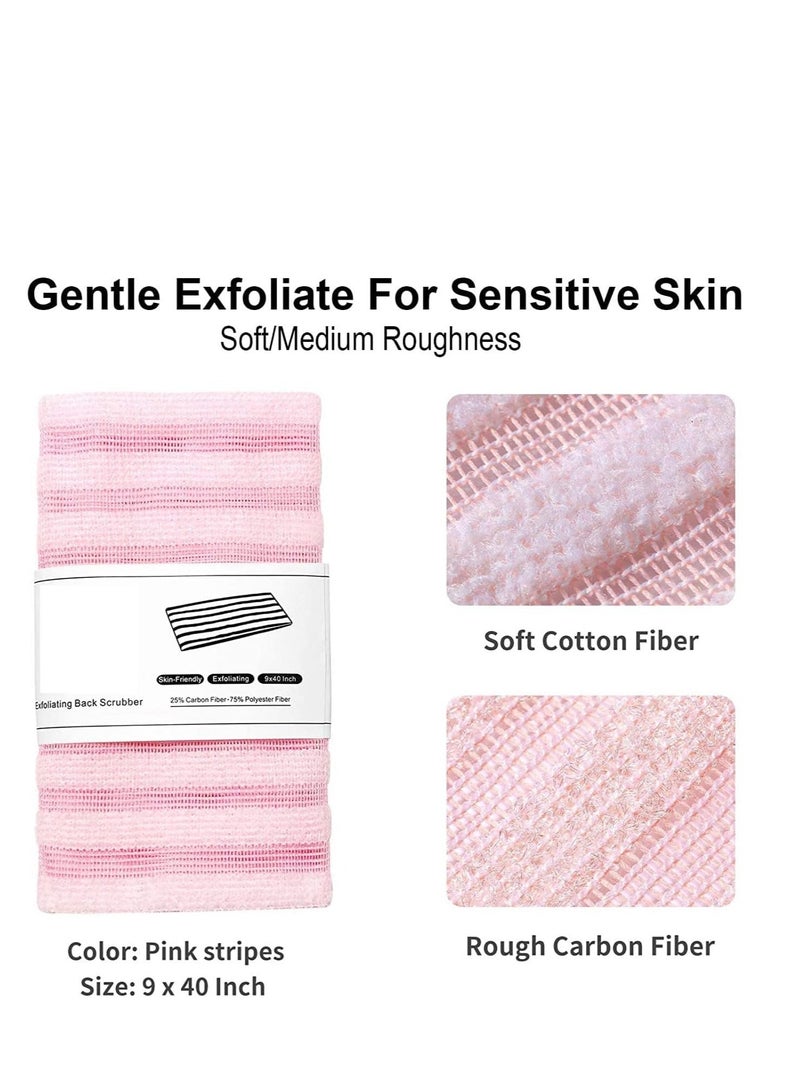 Exfoliating Washcloth Towel - Exfoliating Body Scrubber, Loofah Wash Sponge - Korean & Japanse & African Washcloth - Soft + Rough Exfoliating Back Scrubber - for Senstive and Rough Skin  - Image 2