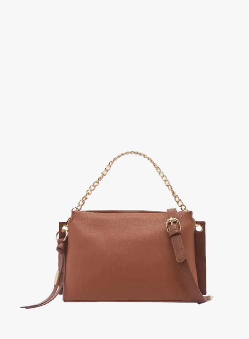 Sasha Sasha Textured Crossbody Bag with Zip Closure