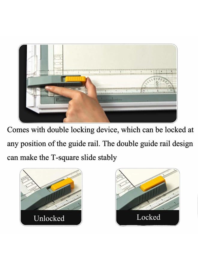 SALEMAR Inch Scale A3 Drafting Table Drawing Board Graphic Architectural Sketch Tool Set - Image 4