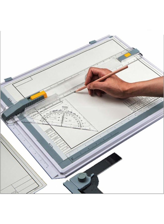 SALEMAR Inch Scale A3 Drafting Table Drawing Board Graphic Architectural Sketch Tool Set - Image 2