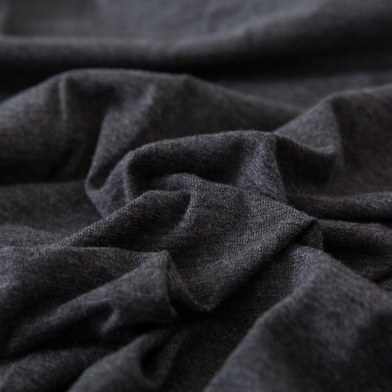 KAIANG KAIANG Jersey Knit Pillowcase. All Season  Soft  Cozy Cases. T-Shirt Jersey Cotton Pillow Case Set. Heather Cotton Jersey Case Set. (Dark Gray  Queen Size) - Image 5