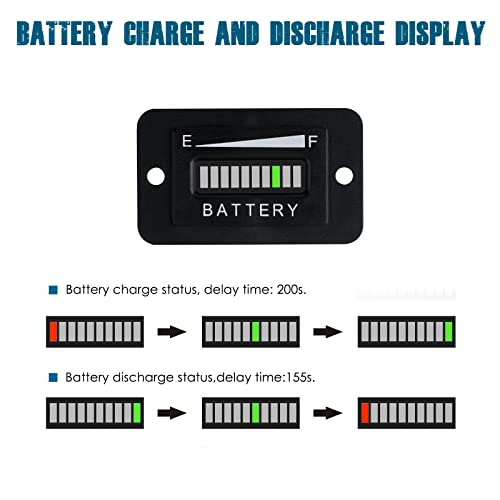 Runleader 48V LED Battery Power Indicator,Applicable to Lead Acid,Golf Cart Forklift Lawn Mower Leaf Trimmer Motorhome etc. - Image 3