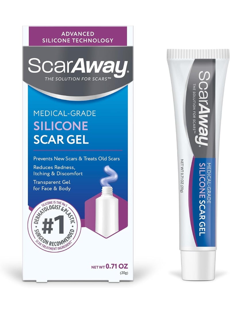 جل سيليكون سكارواي، يساعد في تحسين حجم ولون وملمس الندبات الضخامية والكيلايد الناتجة عن الإصابات والحروق والجراحة، مقاوم للماء، 20 جرام (0.7 أونصة)